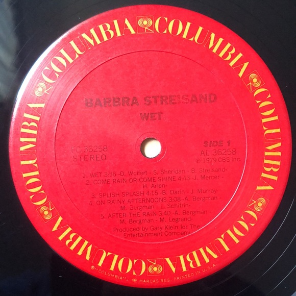 Barbra Streisand Wet Vinyl Lp '79 - Picture 2 of 7